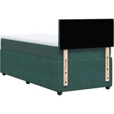 vidaXL Box spring postelja z vzmetnico temno zelen 90x190 cm žamet | Shoptok.si