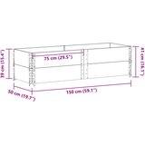  Okviri za palete 2 kom smeđi 150x50 cm od masivne borovine | shoptok.hr