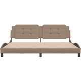  Posteljni okvir z vzglavjem kapučino 200x200 cm umetno usnje | Shoptok.si