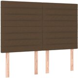 Posteljni okvir z vzglavjem temno rjav 140x190 cm blago, (20906211) | Shoptok.si