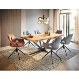 Linea Natura JEDILNA MIZA, masivno hrast črna, barve hrasta | Shoptok.si