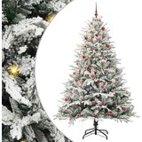 vidaXL Umjetno božićno drvce s rasvjetom i setom kuglica Zelena 210 cm | shoptok.hr