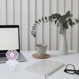 Punjivi džepni ventilator 4,5W/5V 300 mAh bela/ružičasta | Eponuda.com
