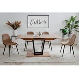 P & B Raztegljiva Miza Soria, Barva Hrasta, Črna, 160-200x90 | Shoptok.si