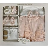  set bebi u kutiji 5/1 haljina, bodi, traka, štrampice, cipelice, boja breskve | shoptok.hr
