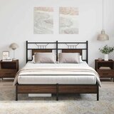 vidaXL okvir kreveta bez madraca smeđi hrast 140x190 cm izrađeno drvo | shoptok.hr