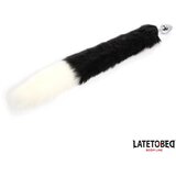 LateToBed BDSM Line Analni Čep Fox Tail Black & White | Shoptok.si