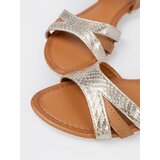 Shelvt Beige glossy sandals | Shoptok.si