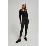 Marisse Black Checkered Trousers Cene