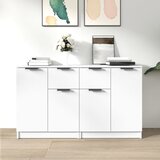 vidaXL Komoda 2 kosa bela 60x30x70 cm konstruiran les Cene