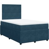 Box spring krevet s madracem tamnoplavi 120 x 200 cm baršunasti | shoptok.hr