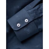 Ombre Classic men's cotton SLIM FIT shirt in palm trees - dark blue | shoptok.hr