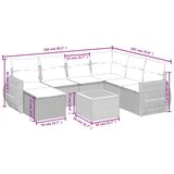 vidaXL 8-dijelni set vrtnih sofa od poliratana s jastucima sivi | shoptok.hr