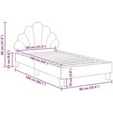  Otroški posteljni okvir z vznožjem Roza 80 x 160 cm Žamet, (5000104643) | Shoptok.si