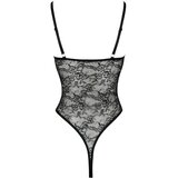 Cottelli prozirni otvoreni čipkasti body - crna - XL Slike