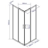 STIL tuš kabina S241G kvadratna blue/grey 80x80x195 cm | shoptok.hr