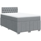 Maison Chic Box spring postelja - Vzmetna postelja z vzmetnico svetlo siva 120x200 cm blago SL5637, (21901912) | Shoptok.si
