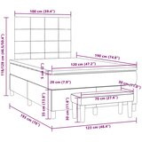  Krevet box spring s madracem tamnosivi 120 x 190 cm tkanina | shoptok.hr