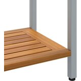 Vanjski stol s pohranom Prirodna i siva 110 x 35 x 75 cm | shoptok.hr