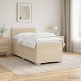  Krevet s box springom, madracem i LED-om Krem 80 x 200 cm | shoptok.hr