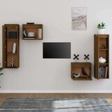 TV omarica 4 kosi medeno rjava trdna borovina, (20731203) | Shoptok.si