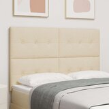  Uzglavlje s gumbastim tuftingom Krem 140 cm Platno | shoptok.hr