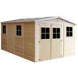 Timbela Lesena vrtna hiša - 324x416xH226 cm/11,97 m2 - Vrtna lopa s podi - M336+M336G, (21823626) Cene