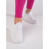 Shelvt Women's white slip-on trainers cene