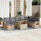 Maison Chic Seti vrtnega pohištva - Vrtna garnitura 9-delna z blazinami bež poli ratan, (21796407) | Shoptok.si