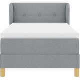 vidaXL Krevet s oprugama i madracem krem 90x200 cm Svjetlosiva | shoptok.hr