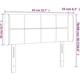  Uzglavlje s ušima svjetlosivo 83x16x78/88 cm od tkanine | shoptok.hr