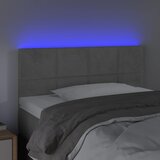  LED uzglavlje svjetlosivo 90x5x78/88 cm baršunasto | shoptok.hr