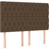  Box spring postelja z vzmetnico LED temno rjava 160x200cm blago, (20893377) | Shoptok.si