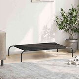 vidaXL Povišeni krevet za pse crni 110x65x20 cm Oxford tkanina i čelik | shoptok.hr