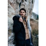 Madmext Black Long Faux Shearling Down Coat 5995 | Shoptok.si