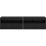 TV zidni ormari Zidne 2 pcs Crni hrast 80 x 30 x 40 cm | shoptok.hr