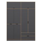 Hanah home Ormar Elina-8908, 185x253x52 cm, Antracit | Eponuda.ba