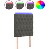 Maison Chic led posteljno vzglavje - vzglavna omarica - nočna omarica temno sivo 80x7x118/128 cm žamet, (21711135) Cene