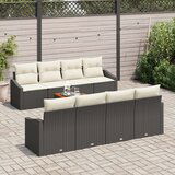  Set vrtnih sofa s jastučićima crna poli ratan akacija | shoptok.hr