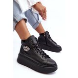 Boto Women's High Zip Sneakers Lemar Black Katerin | Shoptok.si