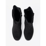 Shelvt Women's black ankle boots with decorative ruffles | Shoptok.si