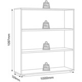 MID.YOU Pisarniški Regal Salia B100, Bela, Barva Hrasta | Shoptok.si