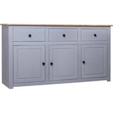  Komoda siva 135x40x80 cm trdna borovina Panama Range | Shoptok.si