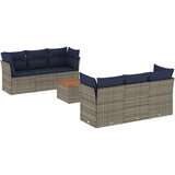 vidaXL 7-dijelni set vrtnih sofa od poliratana s jastucima sivi | shoptok.hr