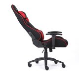 BIT FORCE KHAN F-2D igraća stolica s potpornim jastučićima, tkanina, 2D naslon za ruke, nosivost 150kg, crno/crvena | shoptok.hr