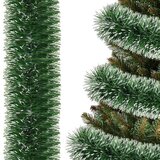springos Verižica za novoletno jelko 3 metre, zelena in bela, girlanda za jelko, premer 10 cm., (21638717) | Shoptok.si