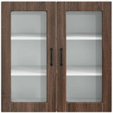  Zidni stakleni ormarić PORTO Smeđi hrast 80 x 31 x 80 cm | Eponuda.com