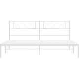  Metalni okvir za krevet s uzglavljem bijeli 200x200 cm | shoptok.hr