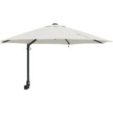  Zidni vrtni suncobran sa LED-ima Bež 248 cm | shoptok.hr