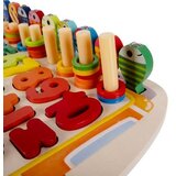 Kruzzel drveni sorter 6 u 1 s brojevima, igrom pecanja i slagalicama vozila | shoptok.hr